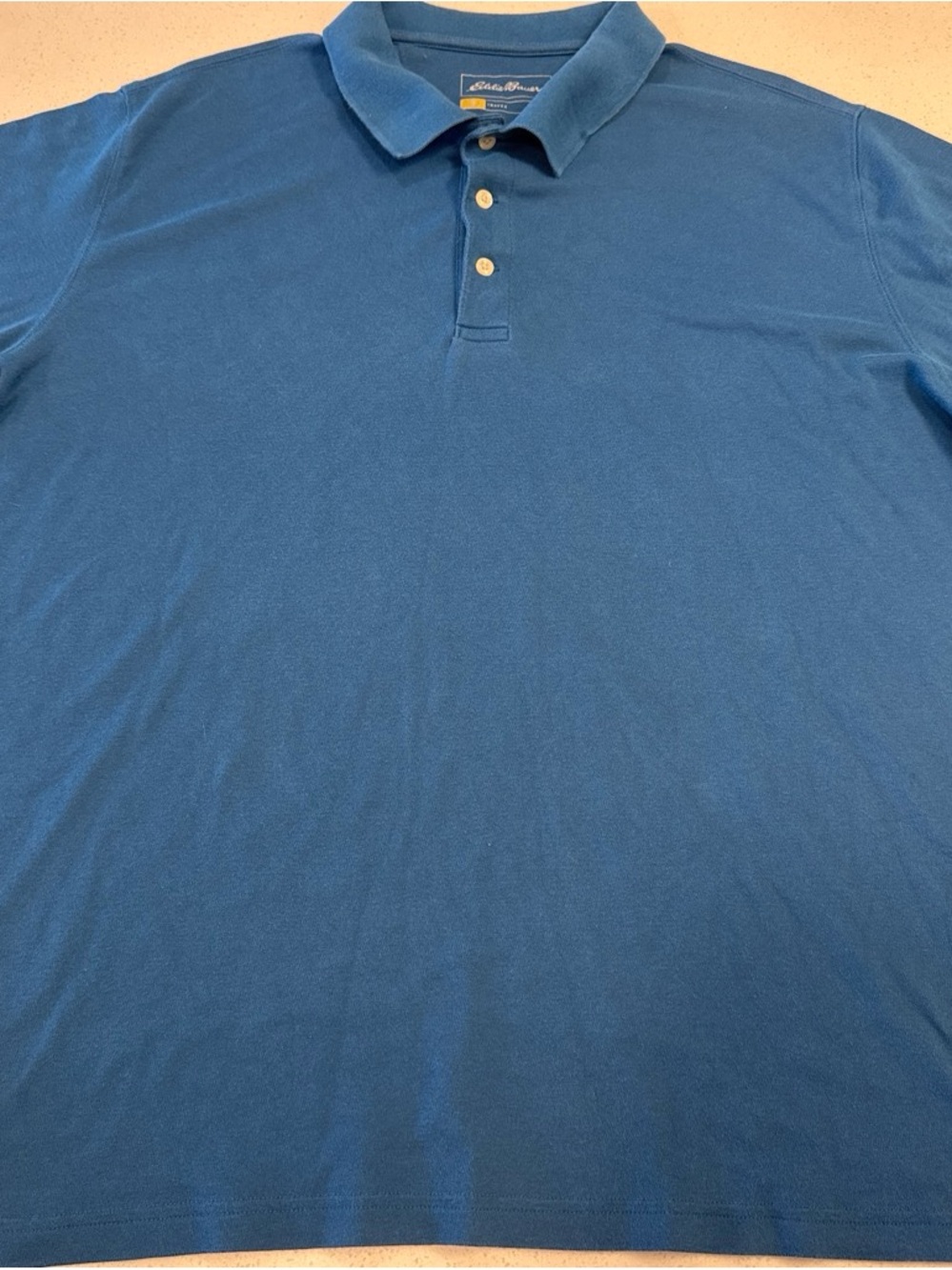 Eddie Bauer Men's Teal-Blue Polo Shirt